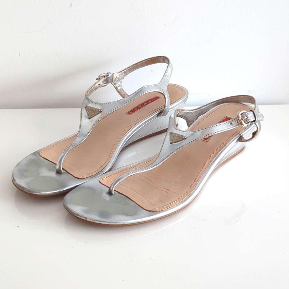 Prada t strap sandals